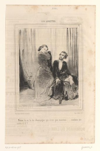 Man and woman in dressing gowns on a divan