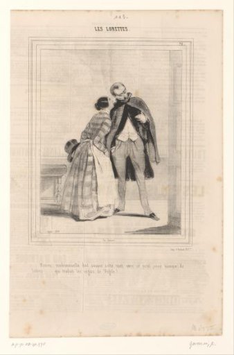 Maid delivering a message to the master of the house