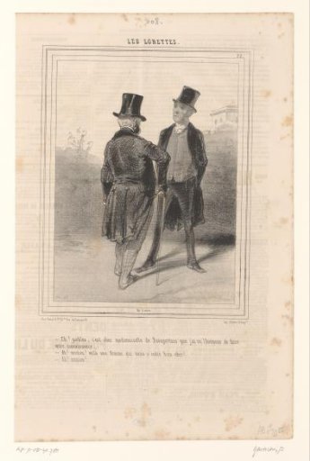 Two older men looking down their noses
