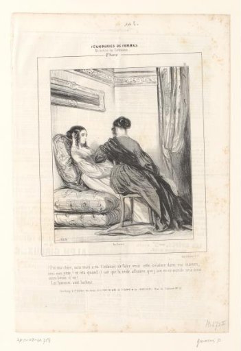 Two women speaking to each other in a living room
