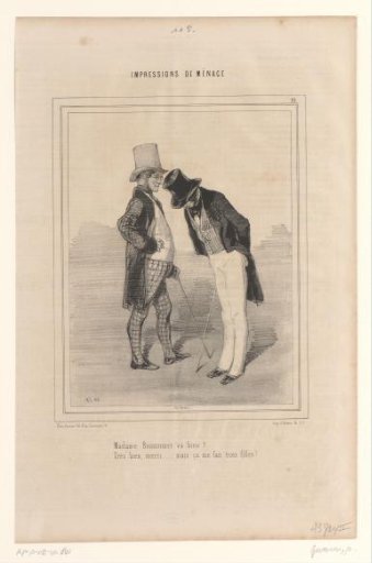 Man asking another man about the welfare of his wife