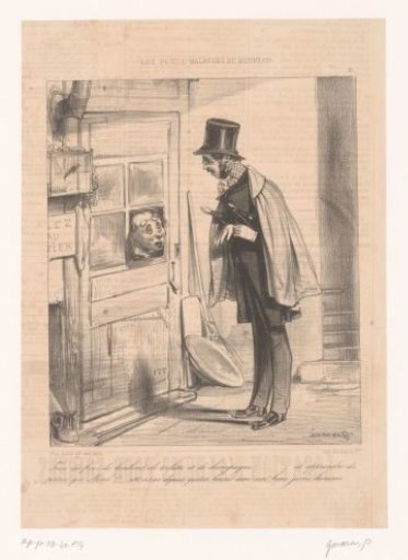 Man with champagne at a doorman's door