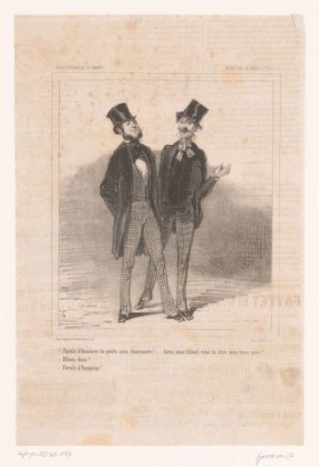Two men walking and talking