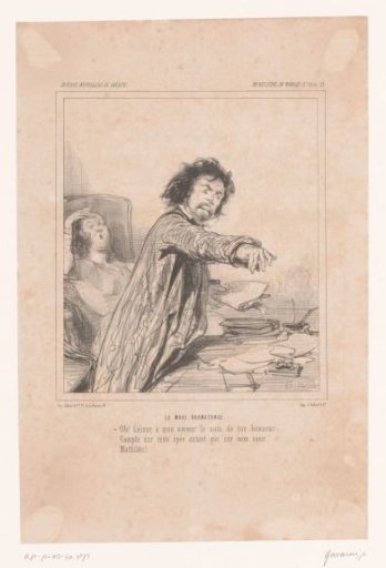 Man reciting a poem to his wife