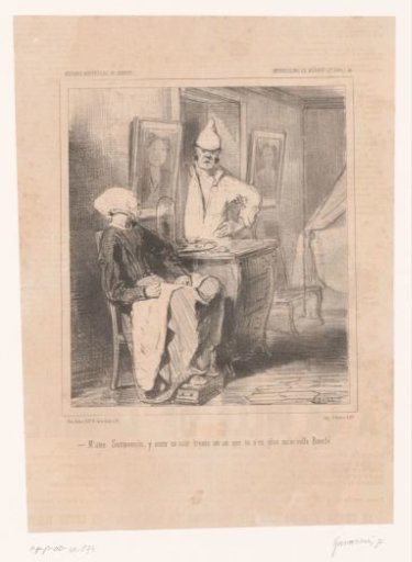 Old man talking in the bedroom to his wife