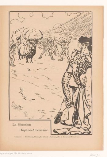 Bullfight as a caricature of the Spanish-American War