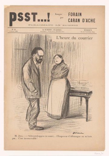 Caricature of Émile Zola