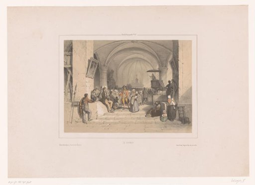 Interior of a church during the sermon