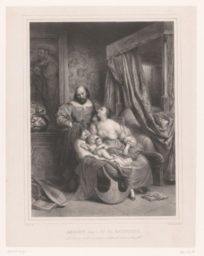 Ludovico Ariosto with his mistress and two sons
