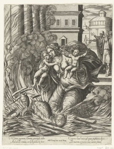 The Wife of Asdrubal Throws Herself into the Burning Temple