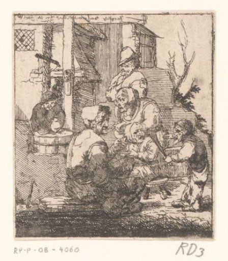 Scene with a masked boy and a rod