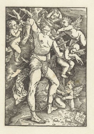 Saint Sebastian Delivered from Arrows by Angels