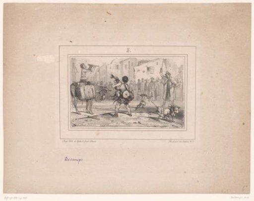 Street performers with monkeys and dogs