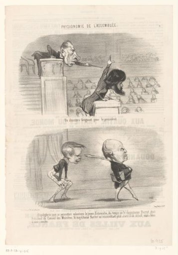Two caricatured representations of parliamentarians