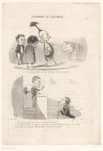 Two caricatured representations of parliamentarians
