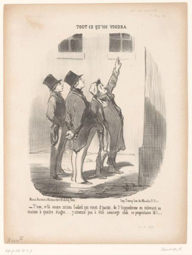 Man points out two other men on the fourth floor