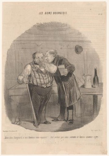 Two men drinking at a billiard table in the tavern