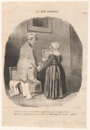 Man shows his wife his photographic portrait