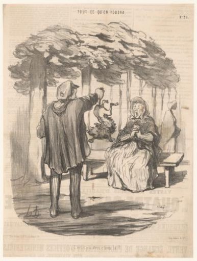 Old woman startled by man grabbing her dog by the tail
