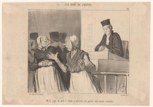 Two women in the courtroom after the judge's verdict