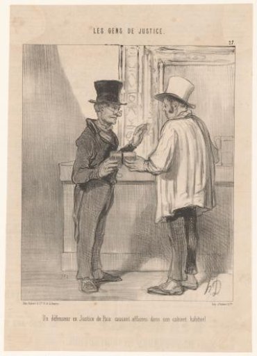 Lawyer discussing a case in his office