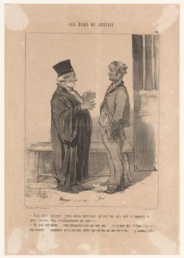 Lawyer conferring with a thief