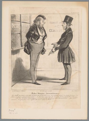 Money changer Robert Macaire sends a customer away