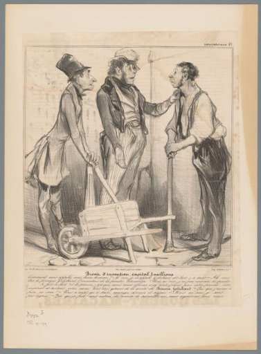 Robert Macaire and Bertrand make an offer to a laborer