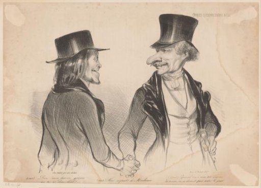 Two men shake hands