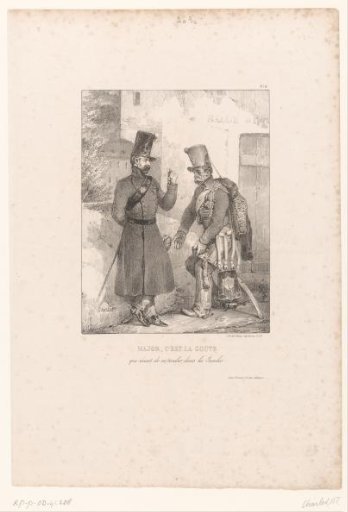 Officer sending a drunk soldier to the guardhouse