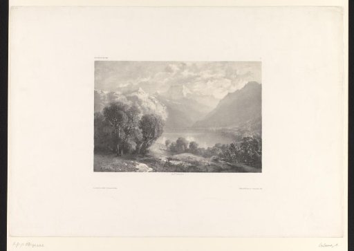 Mountain landscape with a lake