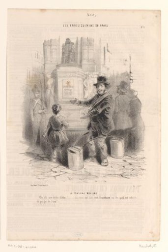 Man with buckets not permitted to draw water from the fountain