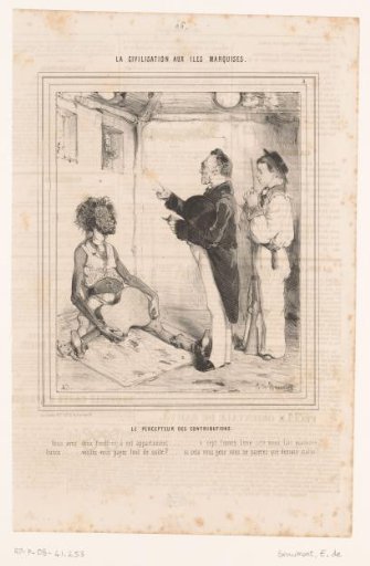 Caricature of a Tax Collector and a Poor Guitarist