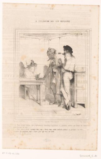 Caricature of a Seasick Man