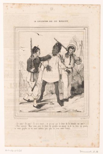Caricature of a Man Being Arrested