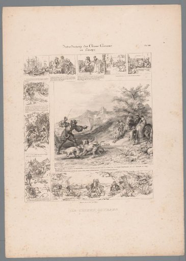Beginning of the hunt with dogs in Europe