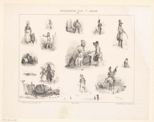 Fifteen views from daily life with various human figures
