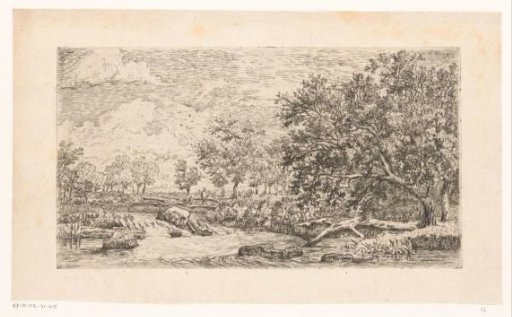 River landscape at Pont-de-Chéruy