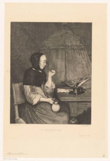 Young Woman Drinking from a Wine Glass