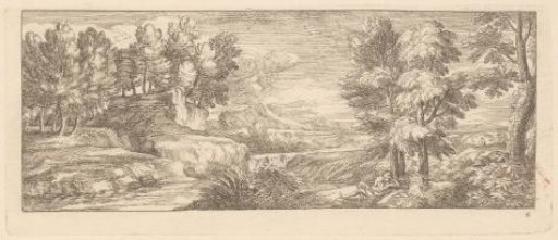 River Landscape with Resting Figures