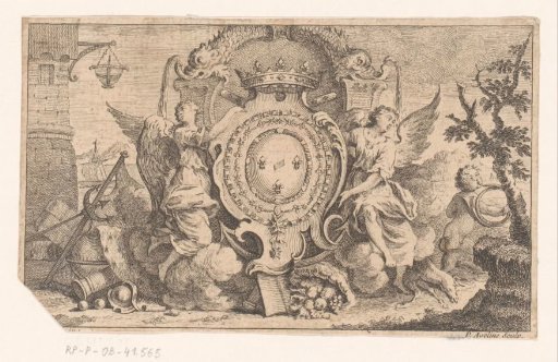 Allegorical Representation with the Coat of Arms of the French Crown