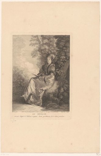 Portrait of a Dreamy Woman with a Fan