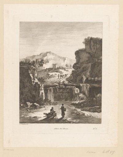 Landscape with a waterfall