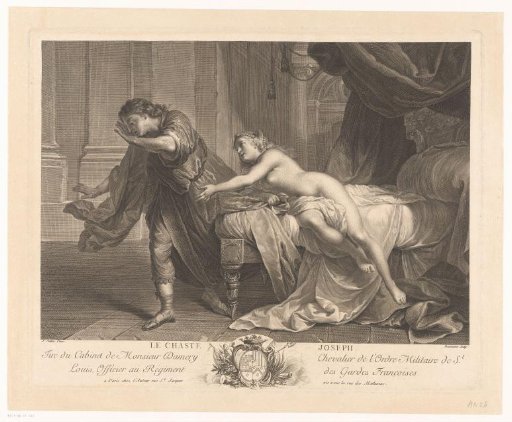 Joseph resisting the temptation of Potiphar's wife