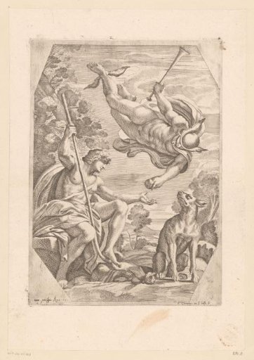 Mercury gives the golden apple to Paris