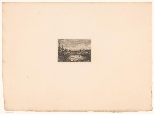 Landscape with Two Houses and a Lake