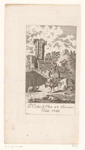 Fable of the cat, the rooster and the mouse