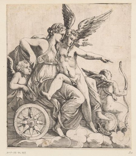 Venus and Amor in a Triumphal Chariot, Surrounded by Putti
