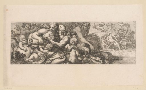 Mythological Scene with Tritons, Satyrs and Putti