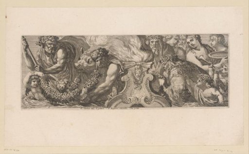 Mythological Scene with Gods in Adoration around an Altar in the Water